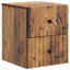 Væghængt Natbord med skuffe 2 pcs Gammelt træ 33 x 34,5 x 40 cm