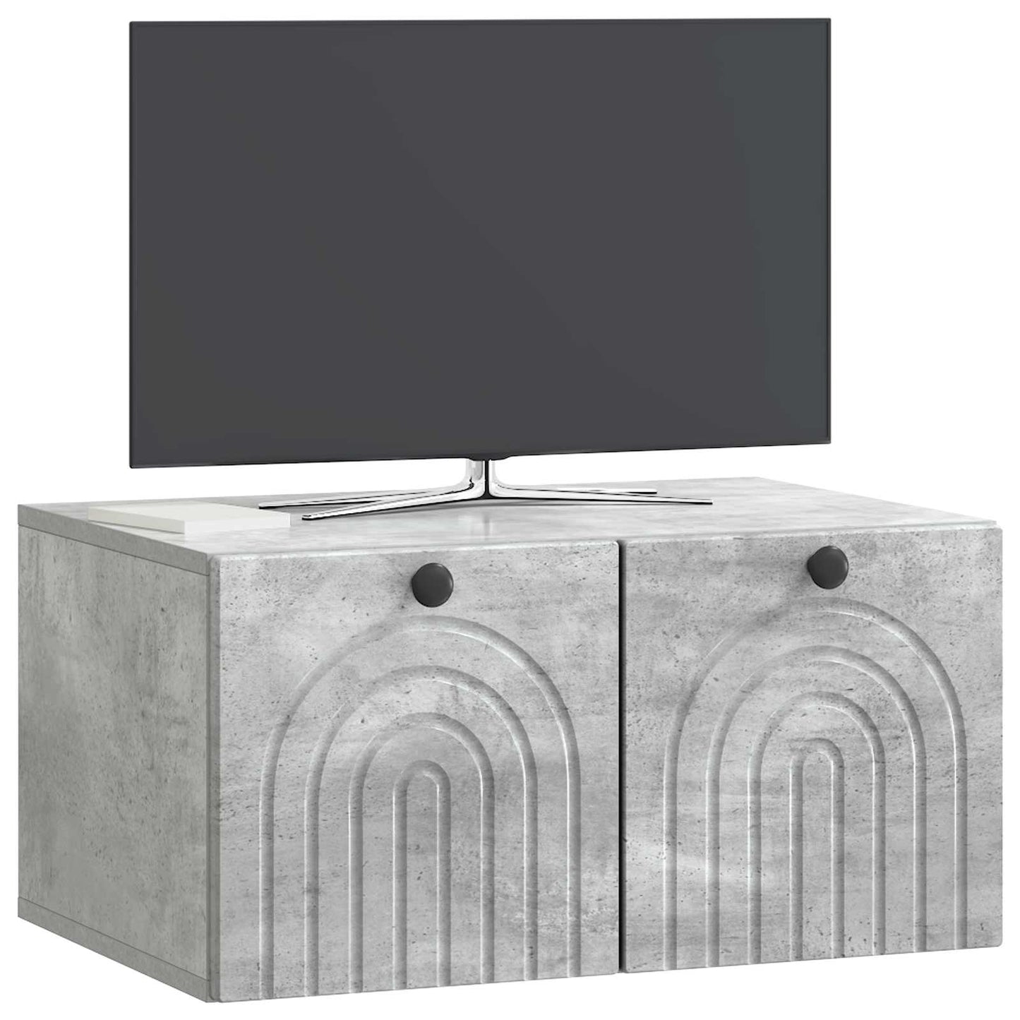 Væghængt TV-skab Betongrå 59,5 x 41 x 30 cm Konstrueret træ