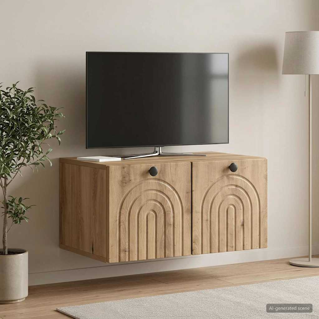 Væghængt TV-skab Artisan-eg 59,5 x 41 x 30 cm Konstrueret træ