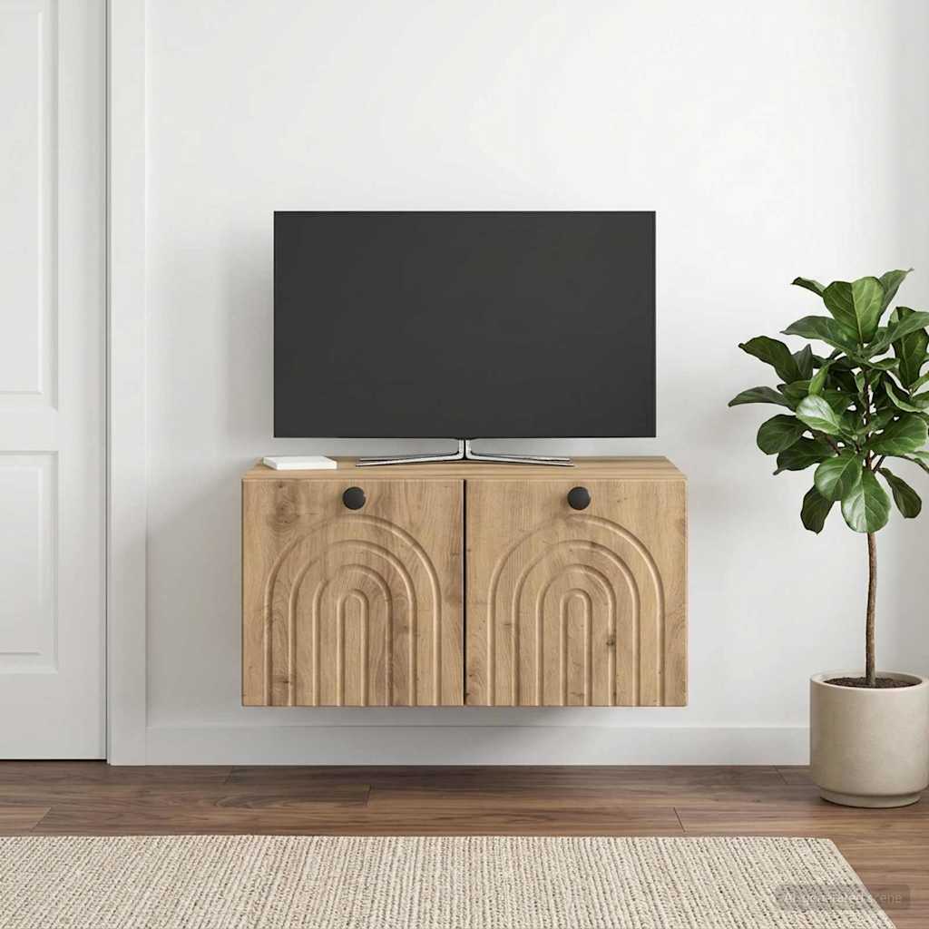 Væghængt TV-skab Artisan-eg 59,5 x 41 x 30 cm Konstrueret træ