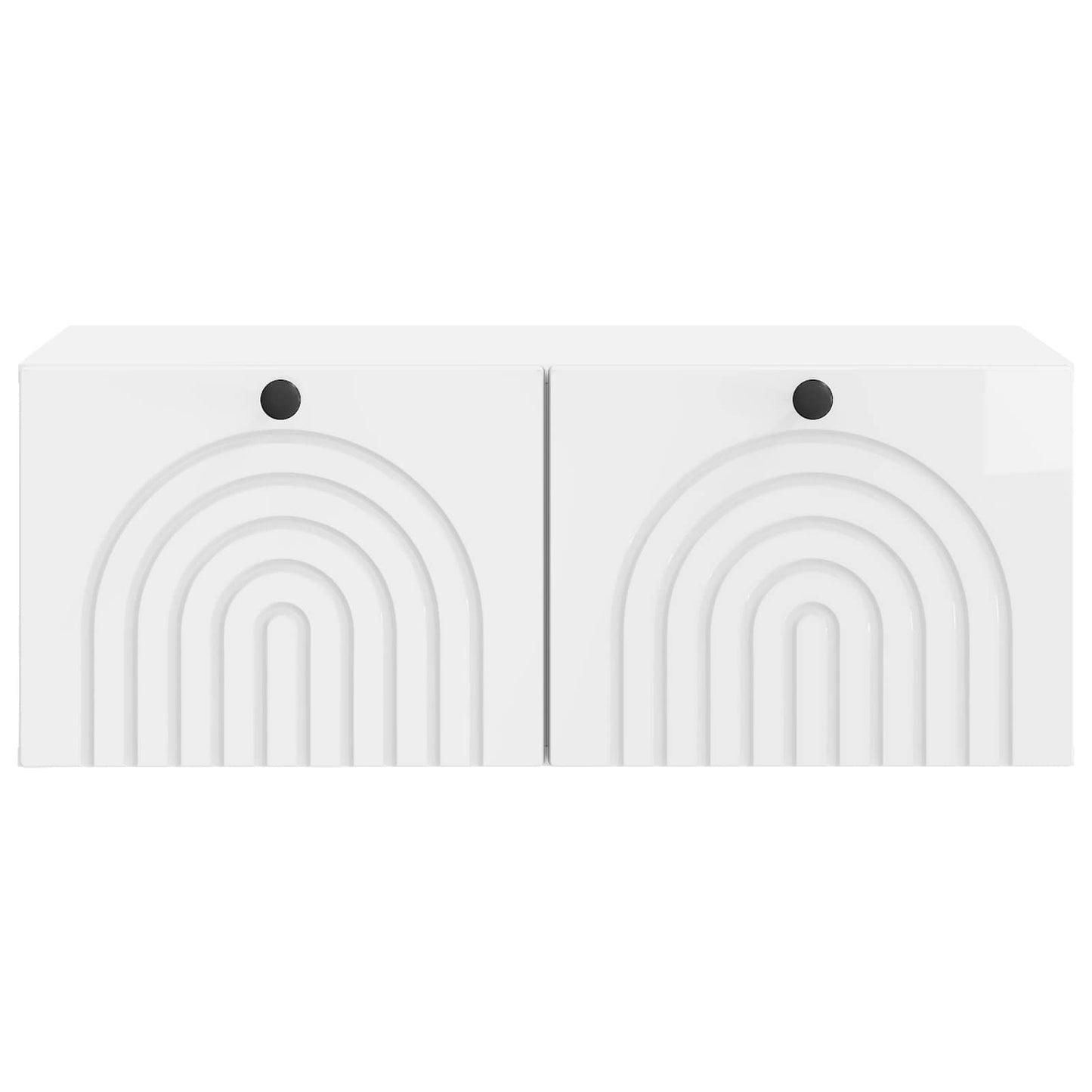 Væghængt TV-skab Vægmonteret Hvid højglans 78,5 x 41 x 30 cm