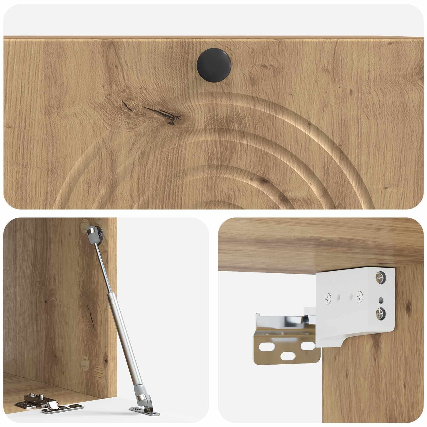 Væghængt TV-skab Artisan-eg 78,5 x 41 x 30 cm Konstrueret træ