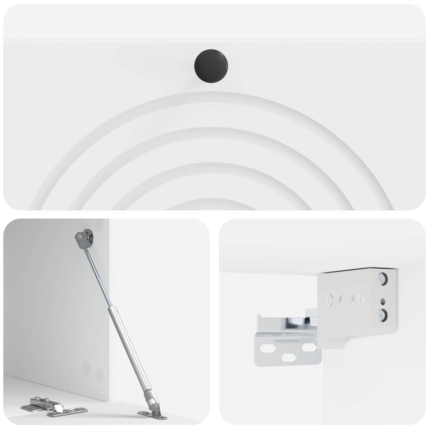 Væghængt TV-skab Hvid 99 x 41 x 30 cm Konstrueret træ