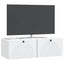 Væghængt TV-skab Hvid 99 x 41 x 30 cm Konstrueret træ