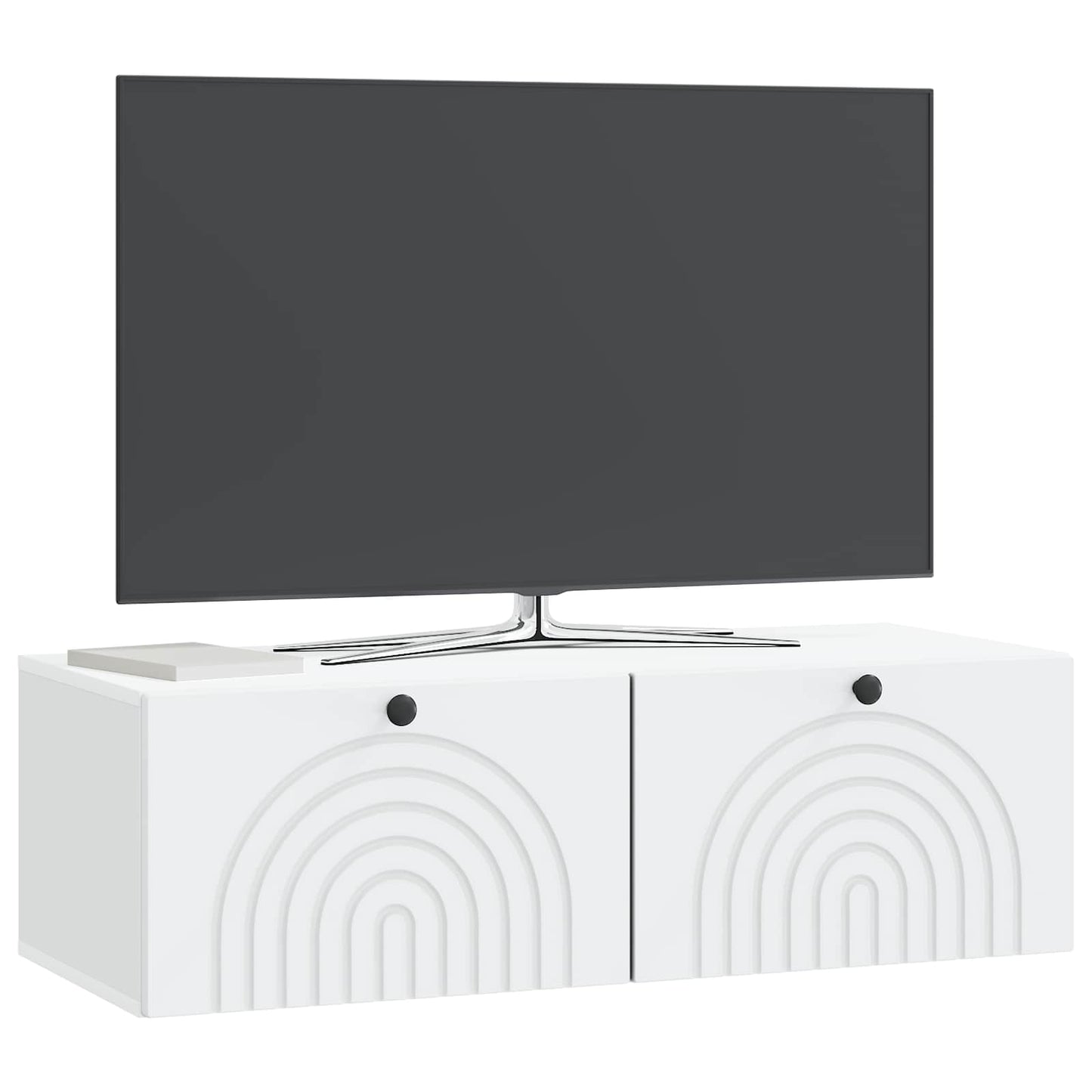 Væghængt TV-skab Hvid 99 x 41 x 30 cm Konstrueret træ