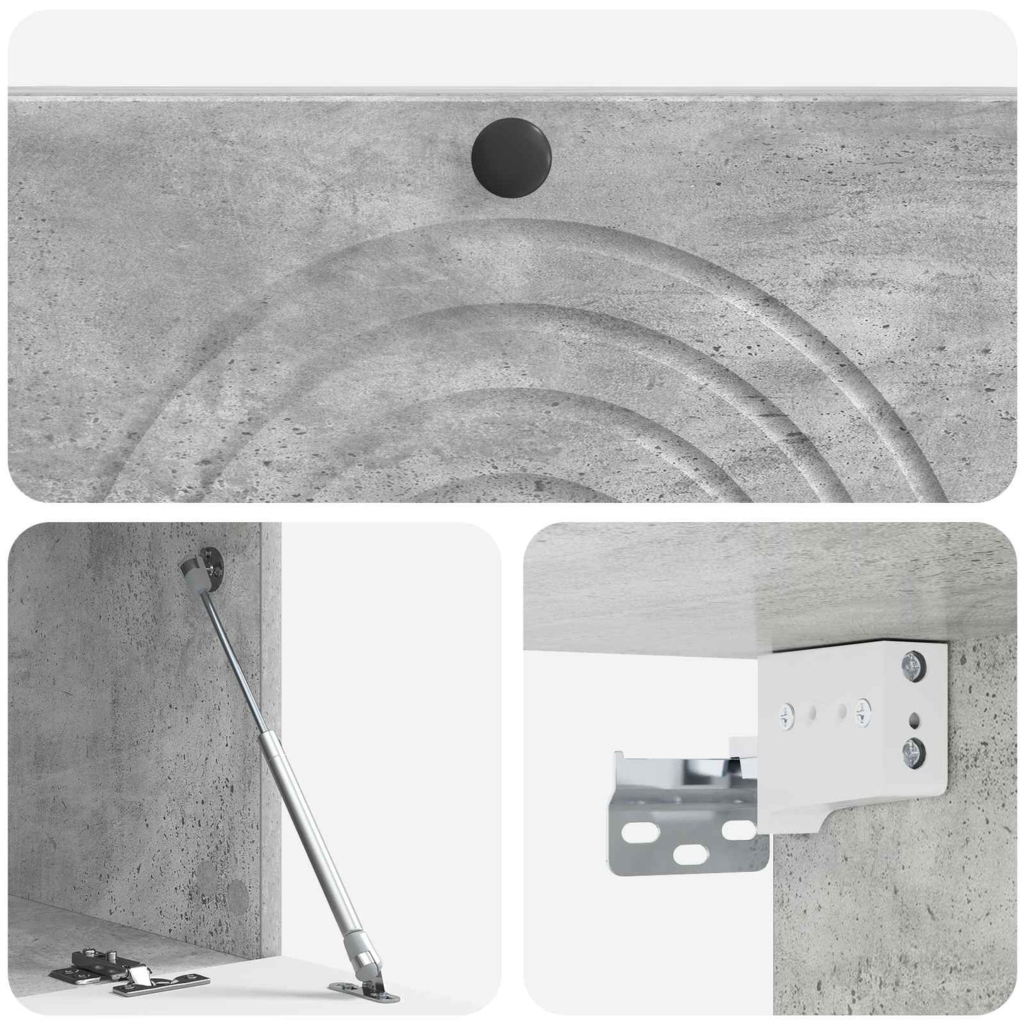Væghængt TV-skab Betongrå 99 x 41 x 30 cm Konstrueret træ