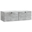 Væghængt TV-skab Betongrå 99 x 41 x 30 cm Konstrueret træ