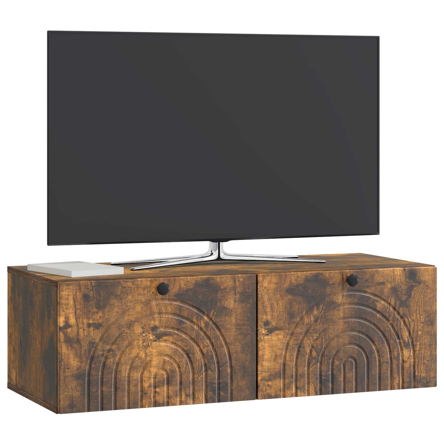 Væghængt TV-skab Røget eg 99 x 41 x 30 cm Konstrueret træ