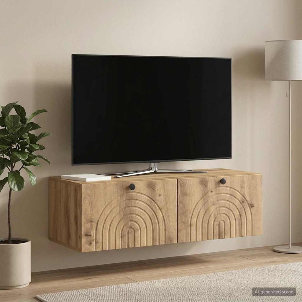 Væghængt TV-skab Artisan-eg 99 x 41 x 30 cm Konstrueret træ