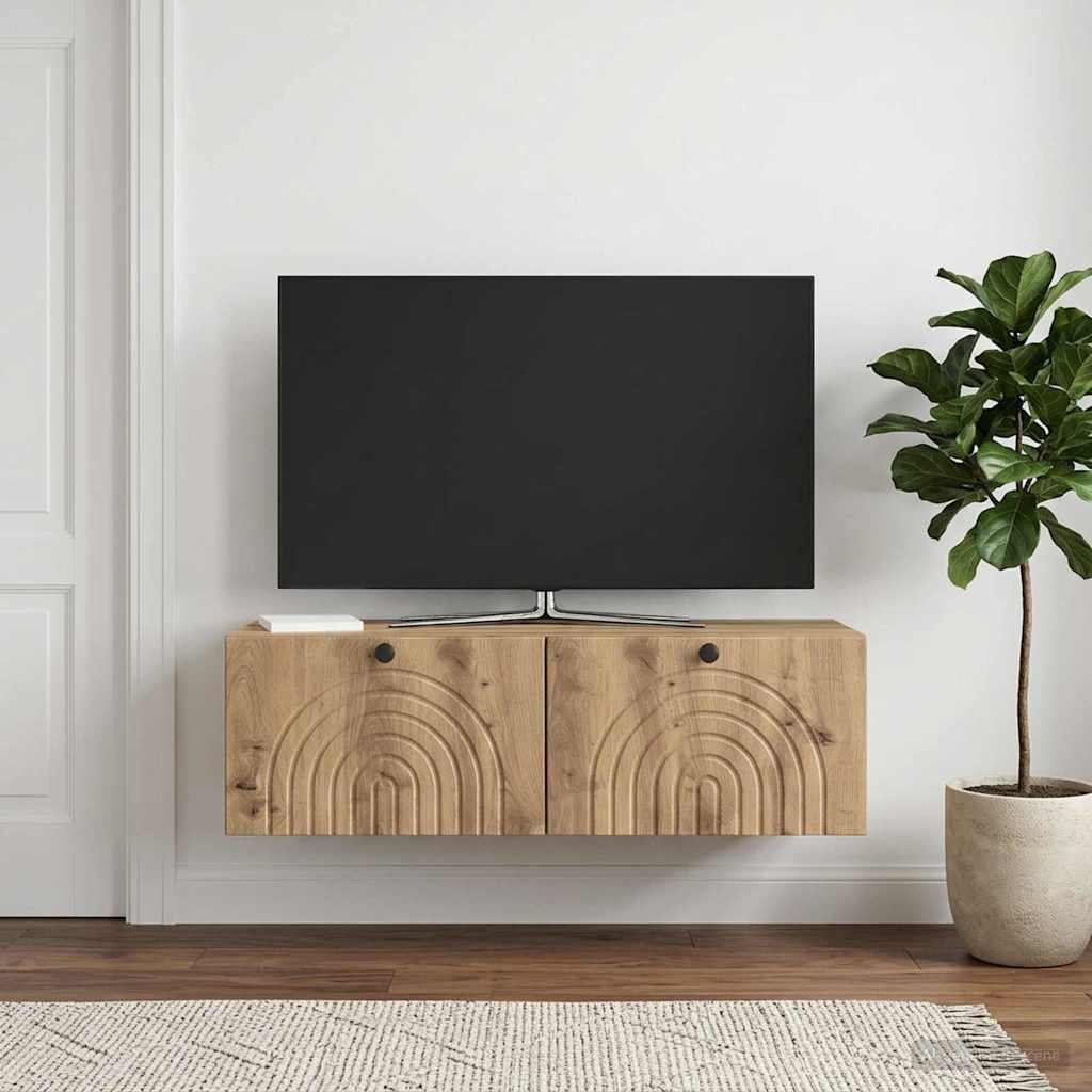 Væghængt TV-skab Artisan-eg 99 x 41 x 30 cm Konstrueret træ