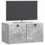 Væghængt TV-skab Betongrå 59,5 x 31 x 30 cm Konstrueret træ