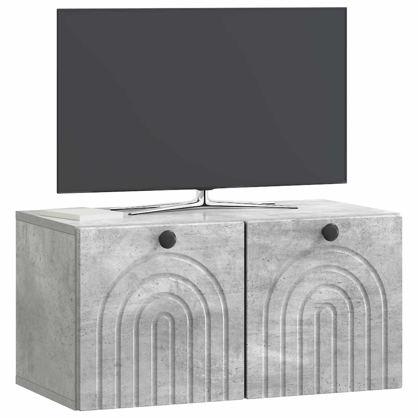 Væghængt TV-skab Betongrå 59,5 x 31 x 30 cm Konstrueret træ