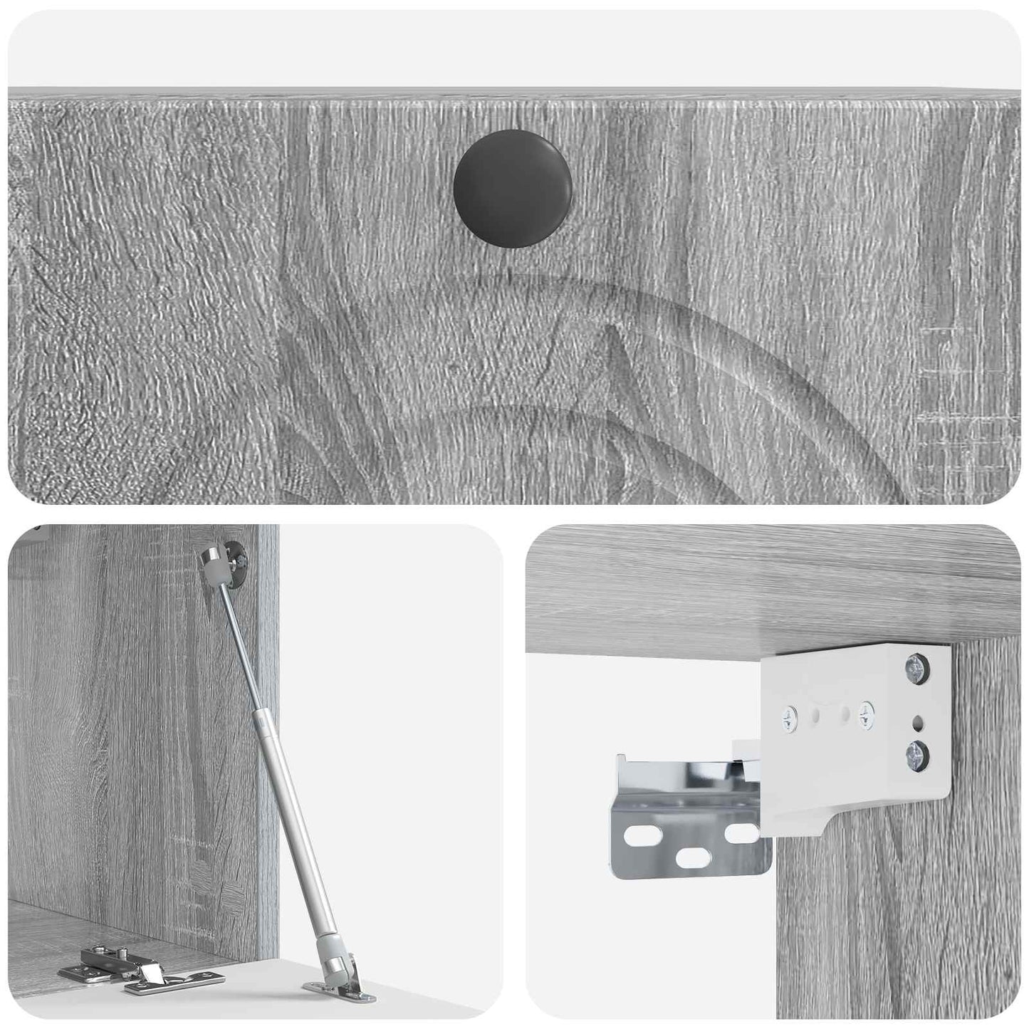 Væghængt TV-skab Vægmonteret Grå sonoma-eg 59,5 x 31 x 30 cm