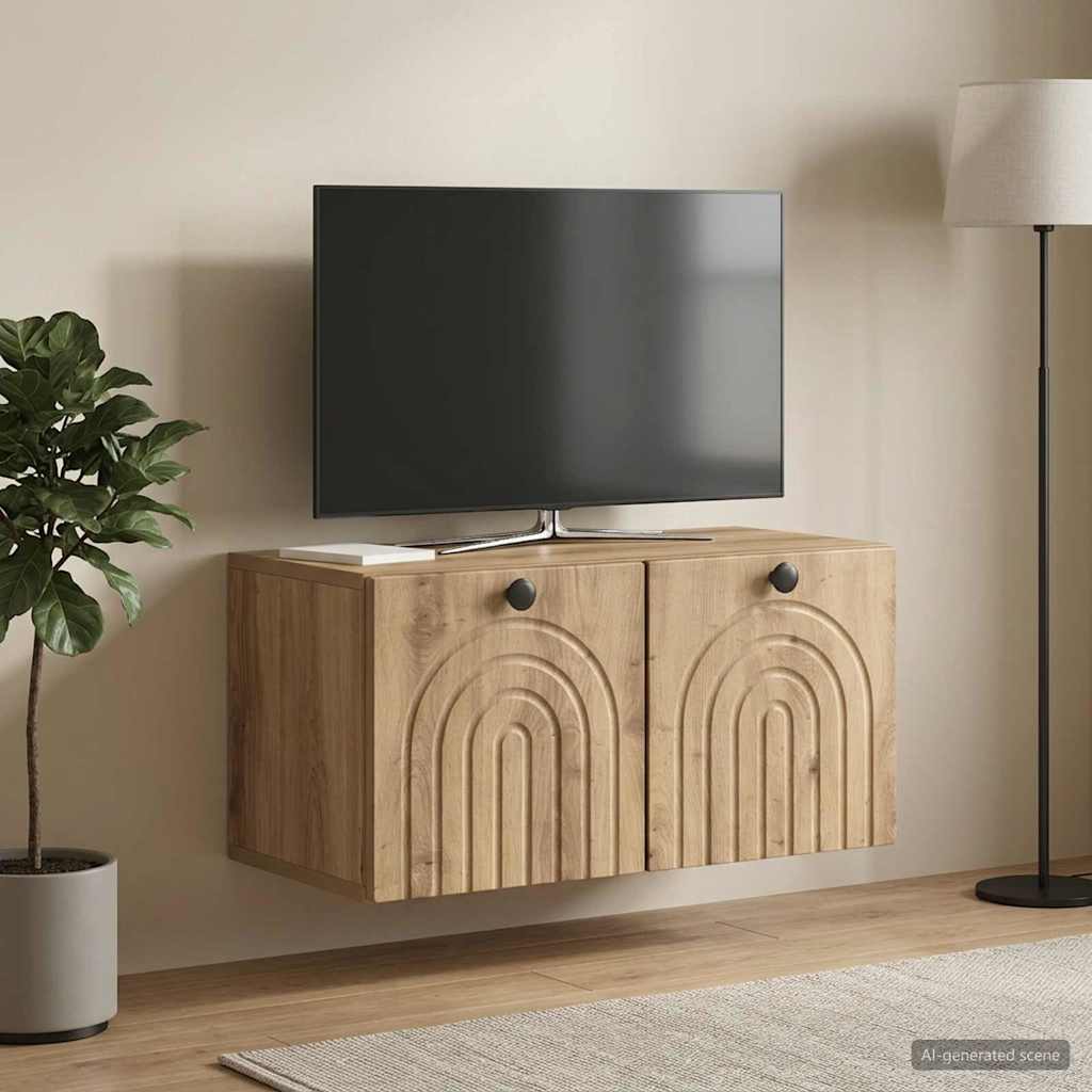 Væghængt TV-skab Artisan-eg 59,5 x 31 x 30 cm Konstrueret træ