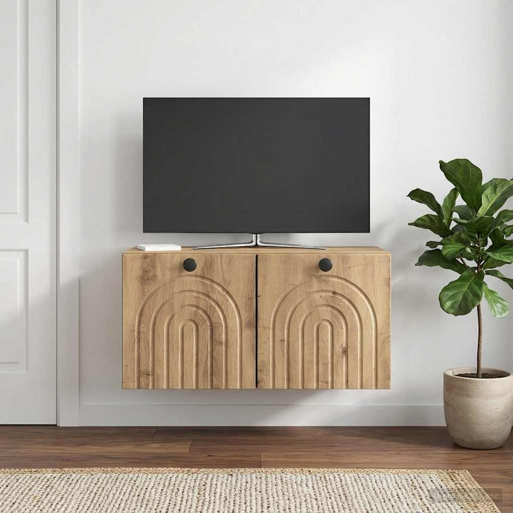 Væghængt TV-skab Artisan-eg 59,5 x 31 x 30 cm Konstrueret træ