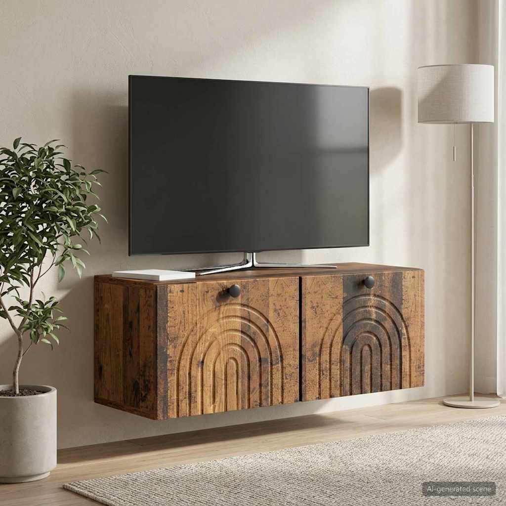 Væghængt TV-skab Gammelt træ 78,5 x 31 x 30 cm Konstrueret træ