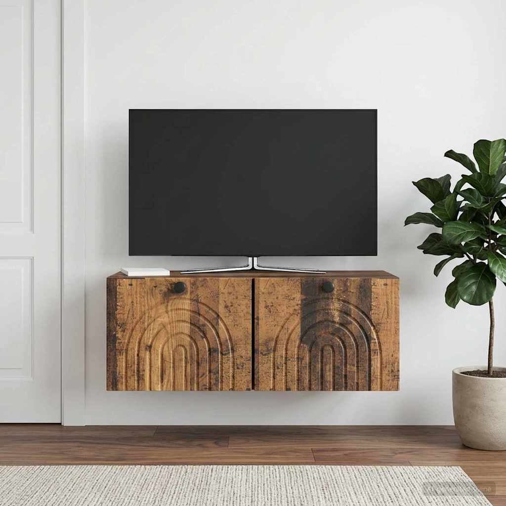 Væghængt TV-skab Gammelt træ 78,5 x 31 x 30 cm Konstrueret træ