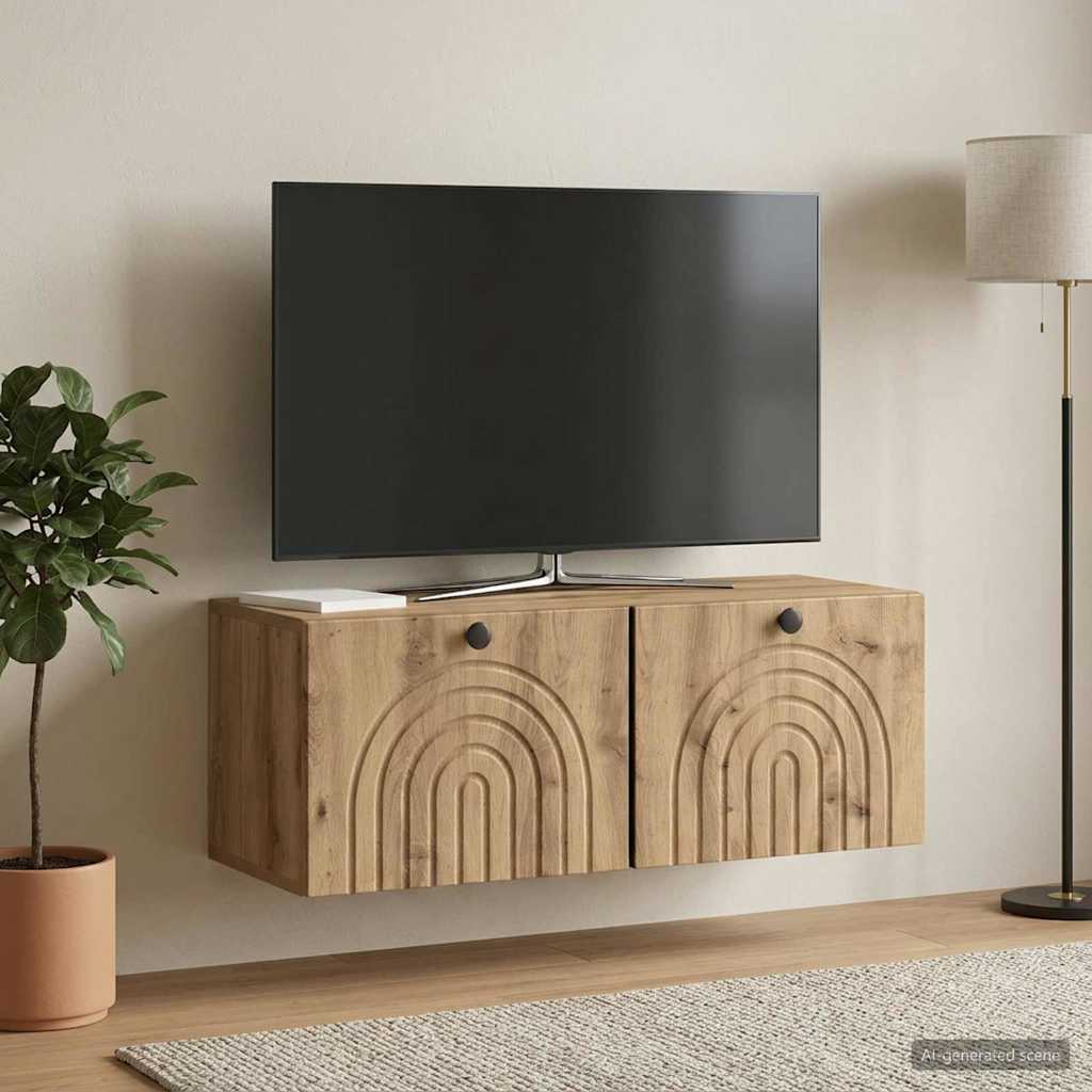 Væghængt TV-skab 78,5 x 31 x 30 cm Artisan-eg Konstrueret træ
