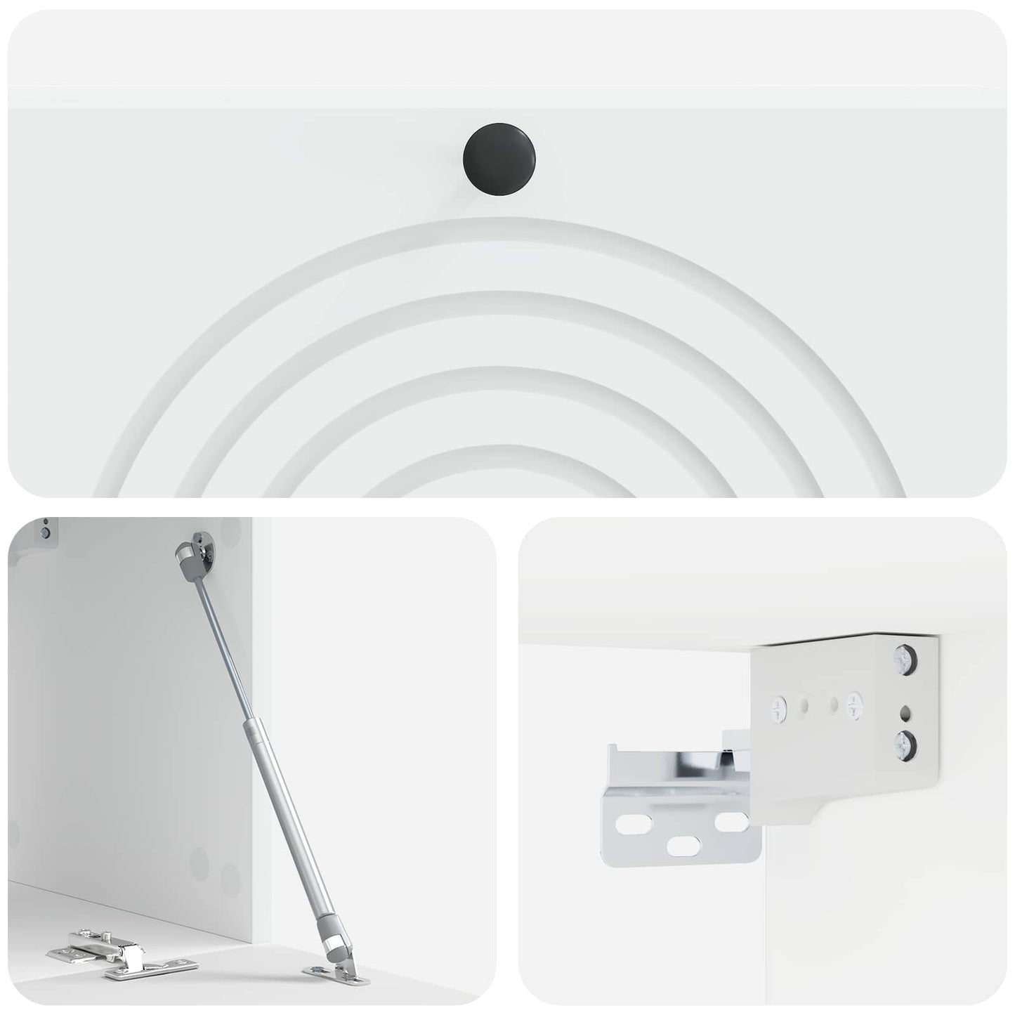 Væghængt TV-skab Hvid 98 x 31 x 30 cm Konstrueret træ