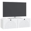 Væghængt TV-skab Hvid 98 x 31 x 30 cm Konstrueret træ