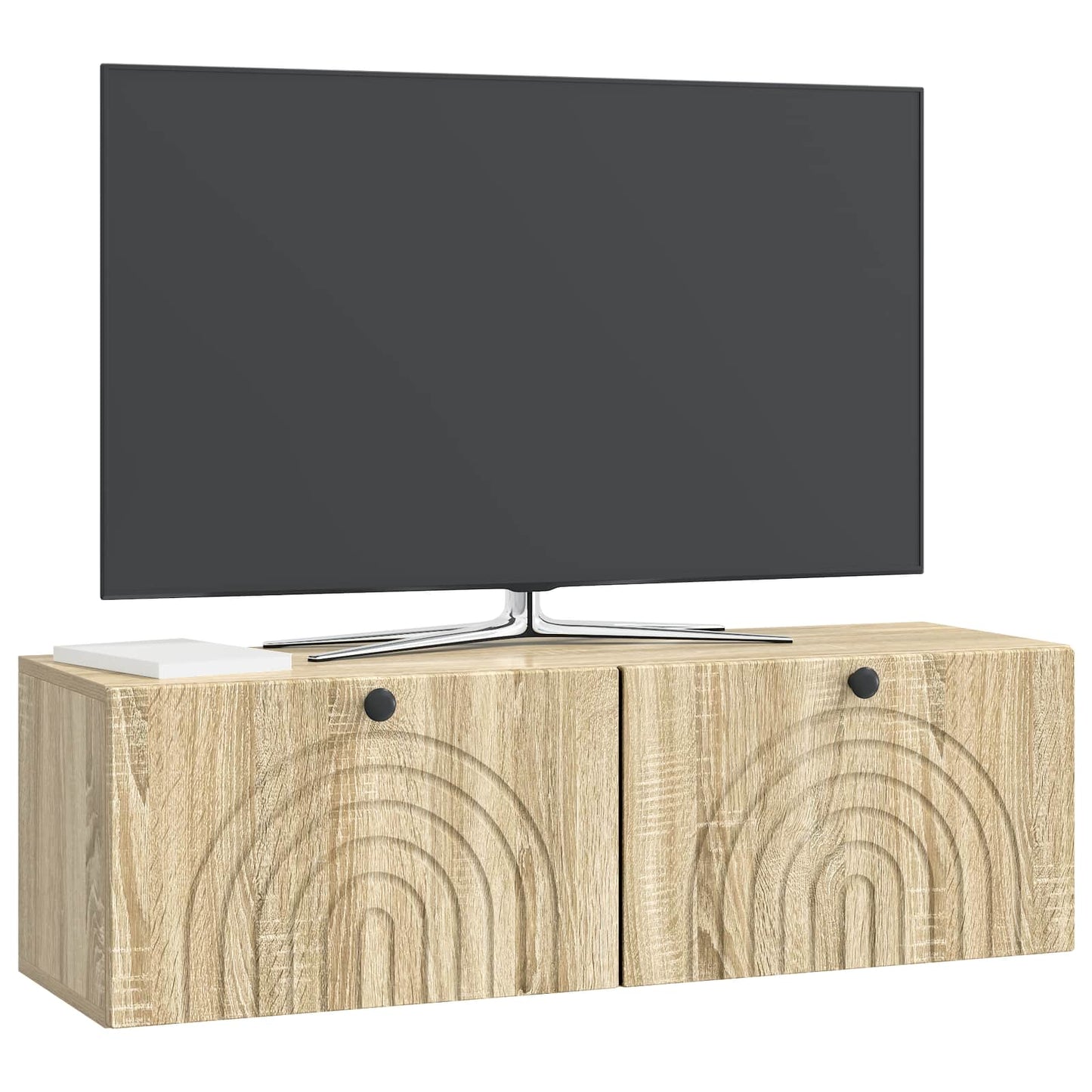 Væghængt TV-skab Sonoma-eg 98 x 31 x 30 cm Konstrueret træ