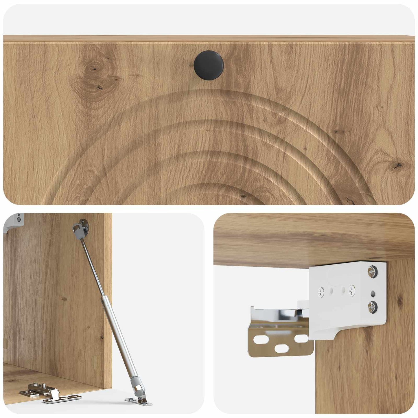 Væghængt TV-skab Artisan-eg 98 x 31 x 30 cm Konstrueret træ