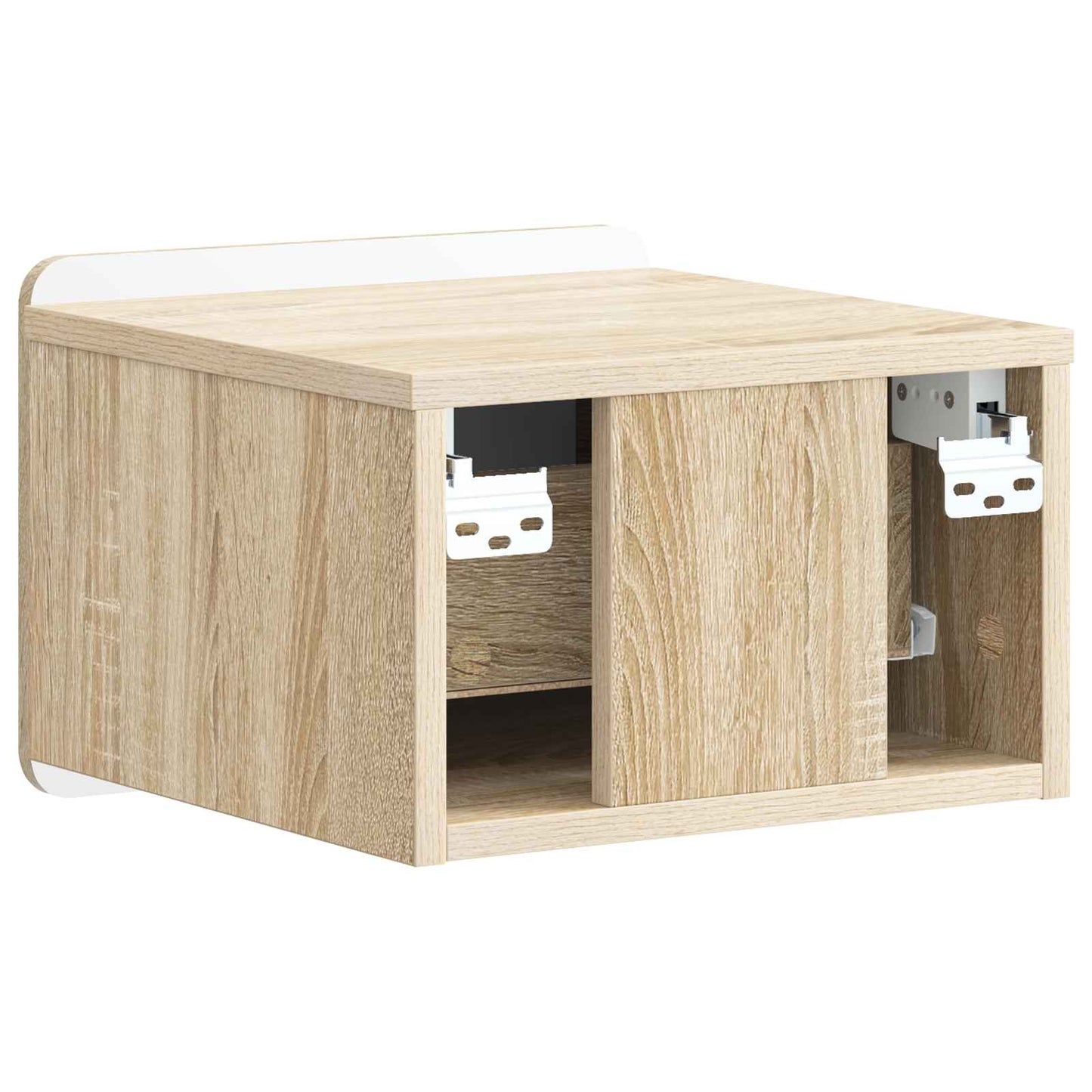 Væghængt Natbord 2 stk. Sonoma-eg 33 x 34,5 x 24 cm