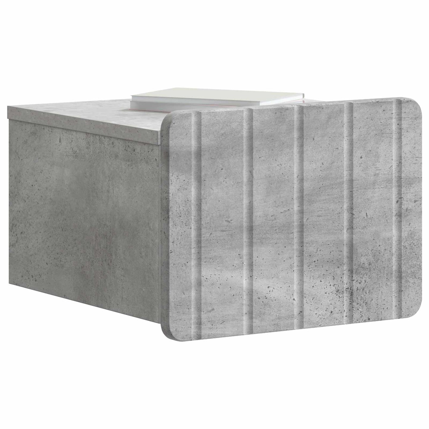 Væghængt Natbord Betongrå 33 x 34,5 x 24 cm Konstrueret træ