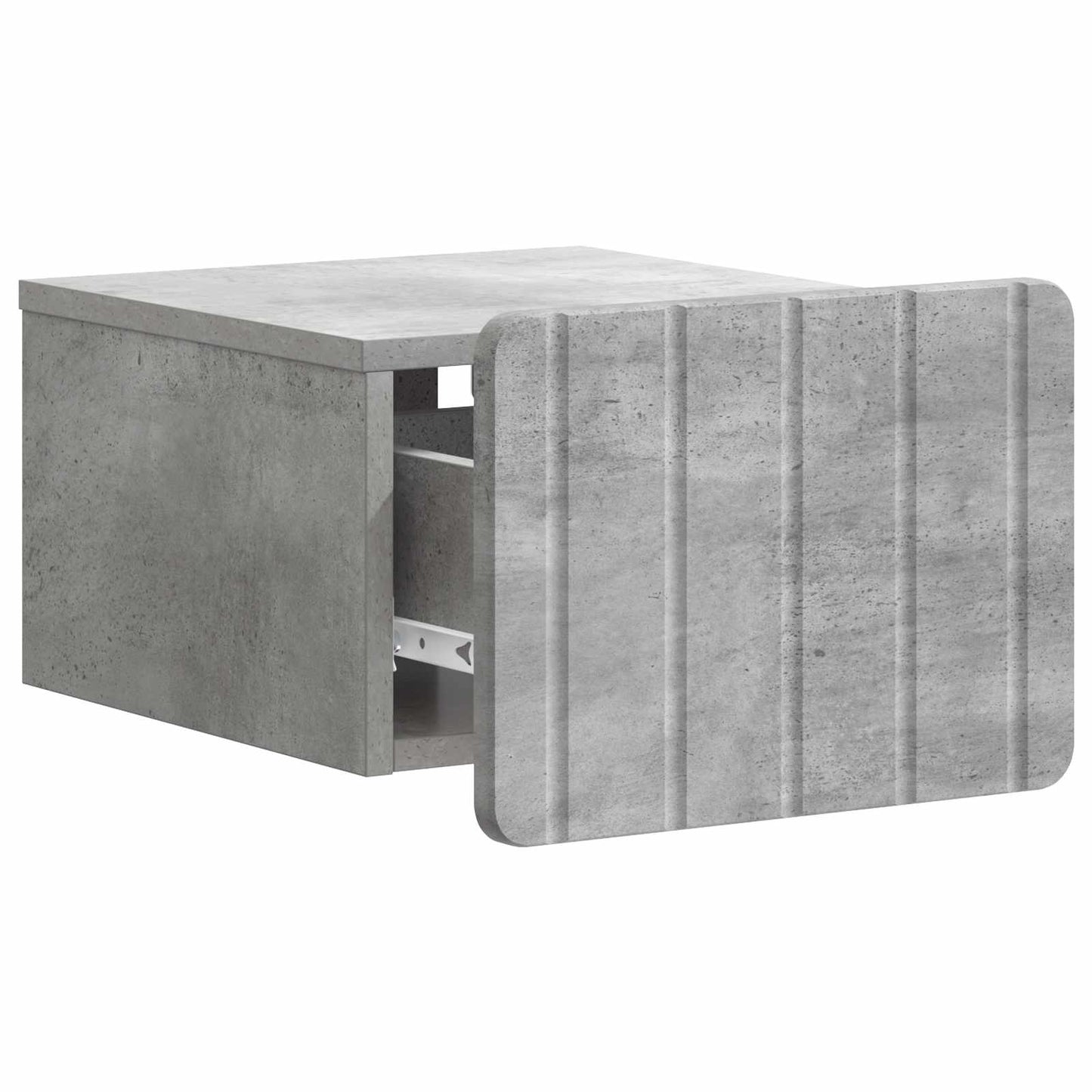 Væghængt Natbord med skuffe 2 pcs Betongrå 33 x 34,5 x 24 cm