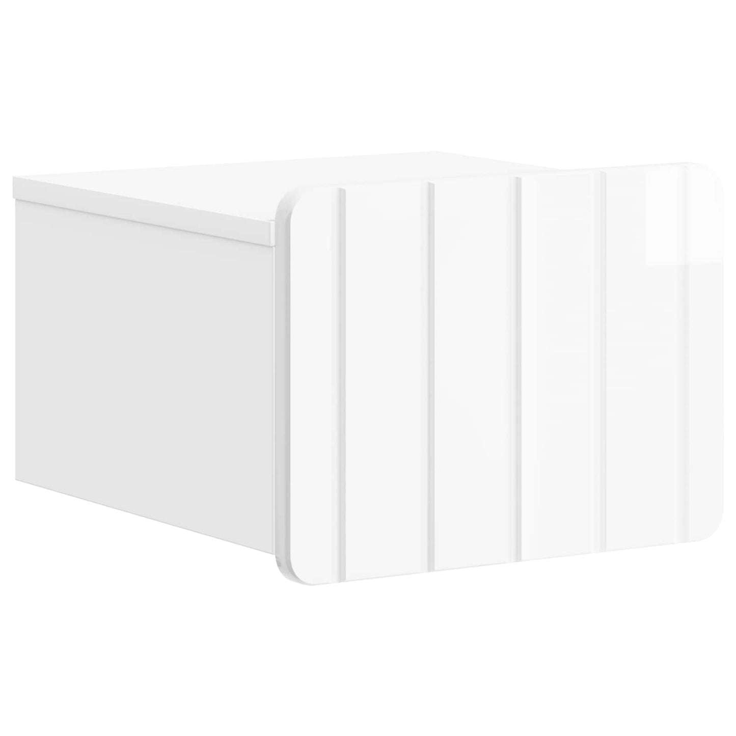Væghængt Natbord 2 pcs Hvid højglans 33 x 34,5 x 24 cm