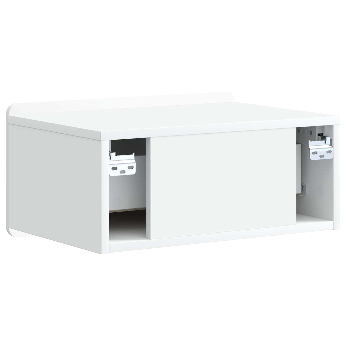 Væghængt Natbord 2 stk. Hvid 49 x 34,5 x 24 cm Konstrueret træ