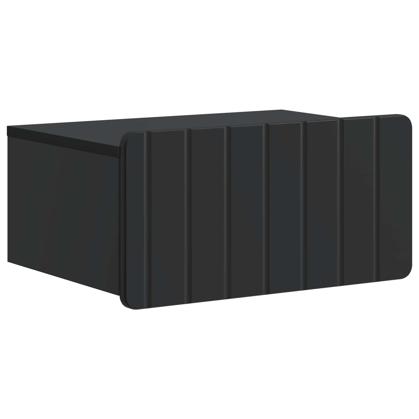 Væghængt Natbord 2 stk. Sort 49 x 34,5 x 24 cm Konstrueret træ