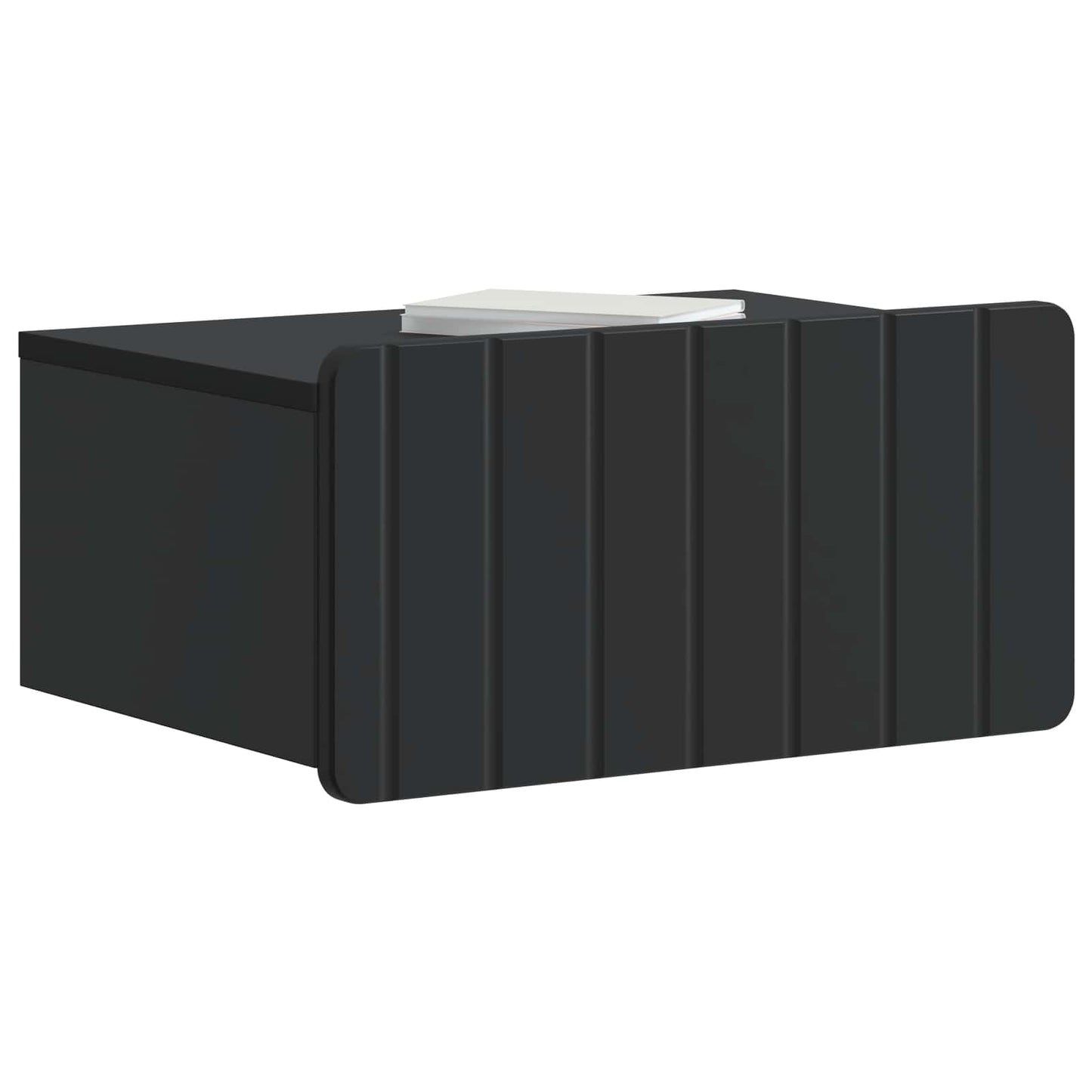 Væghængt Natbord 2 stk. Sort 49 x 34,5 x 24 cm Konstrueret træ