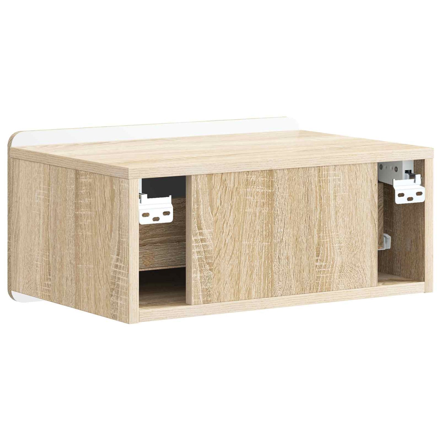 Væghængt Natbord 2 stk. Sonoma-eg 49 x 34,5 x 24 cm