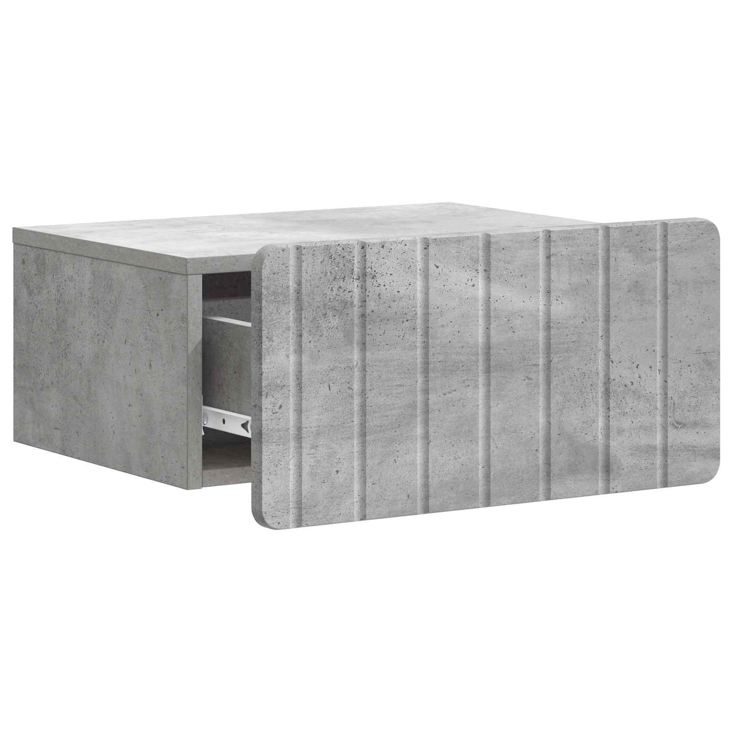 Væghængt Natbord Betongrå 49 x 34,5 x 24 cm Konstrueret træ