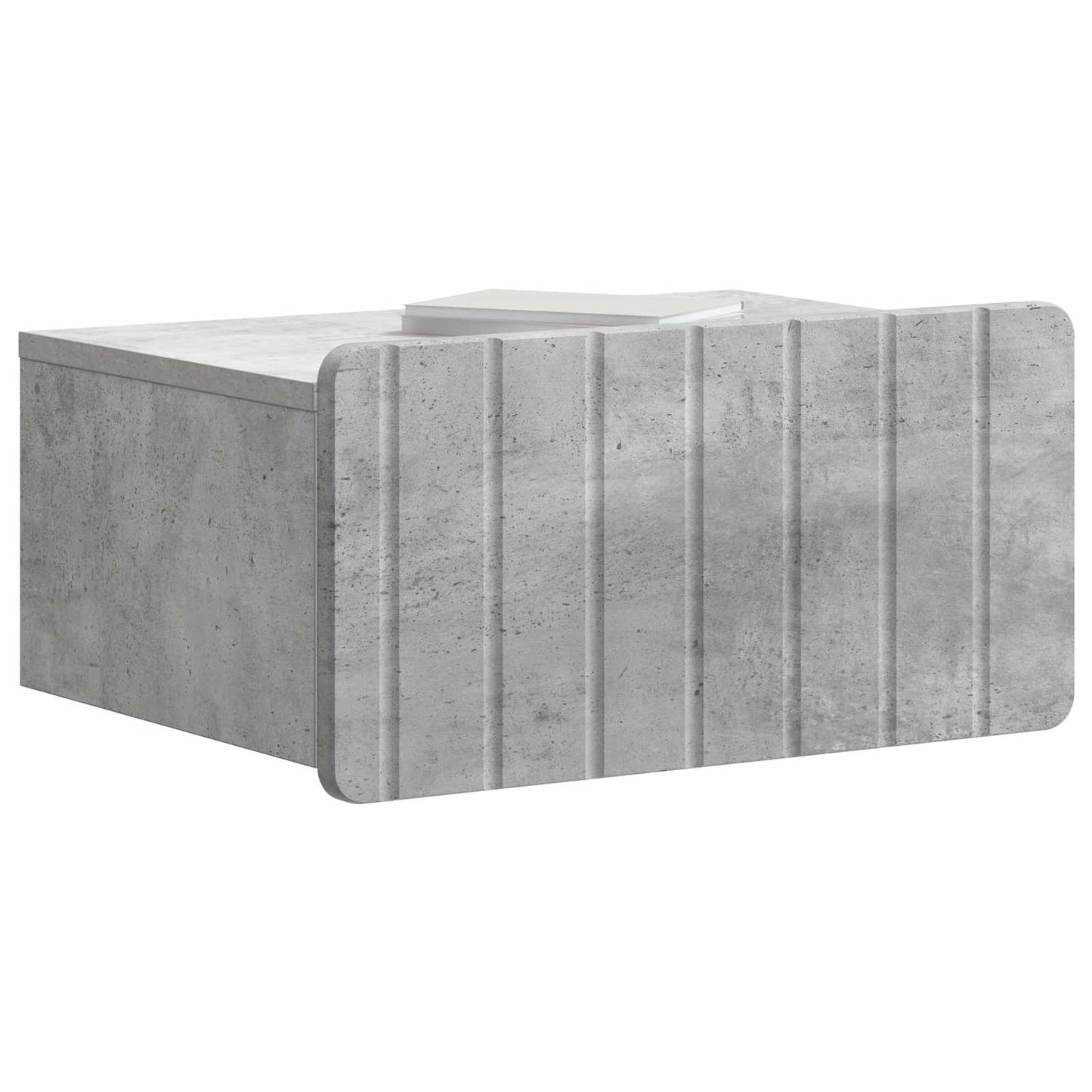 Væghængt Natbord Betongrå 49 x 34,5 x 24 cm Konstrueret træ