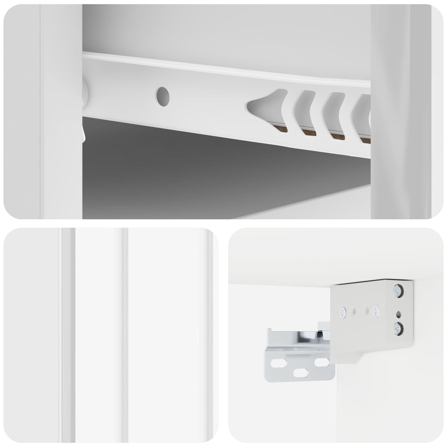 Væghængt Natbord 2 pcs Hvid højglans 49 x 34,5 x 24 cm