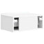 Væghængt Natbord 2 pcs Hvid højglans 49 x 34,5 x 24 cm