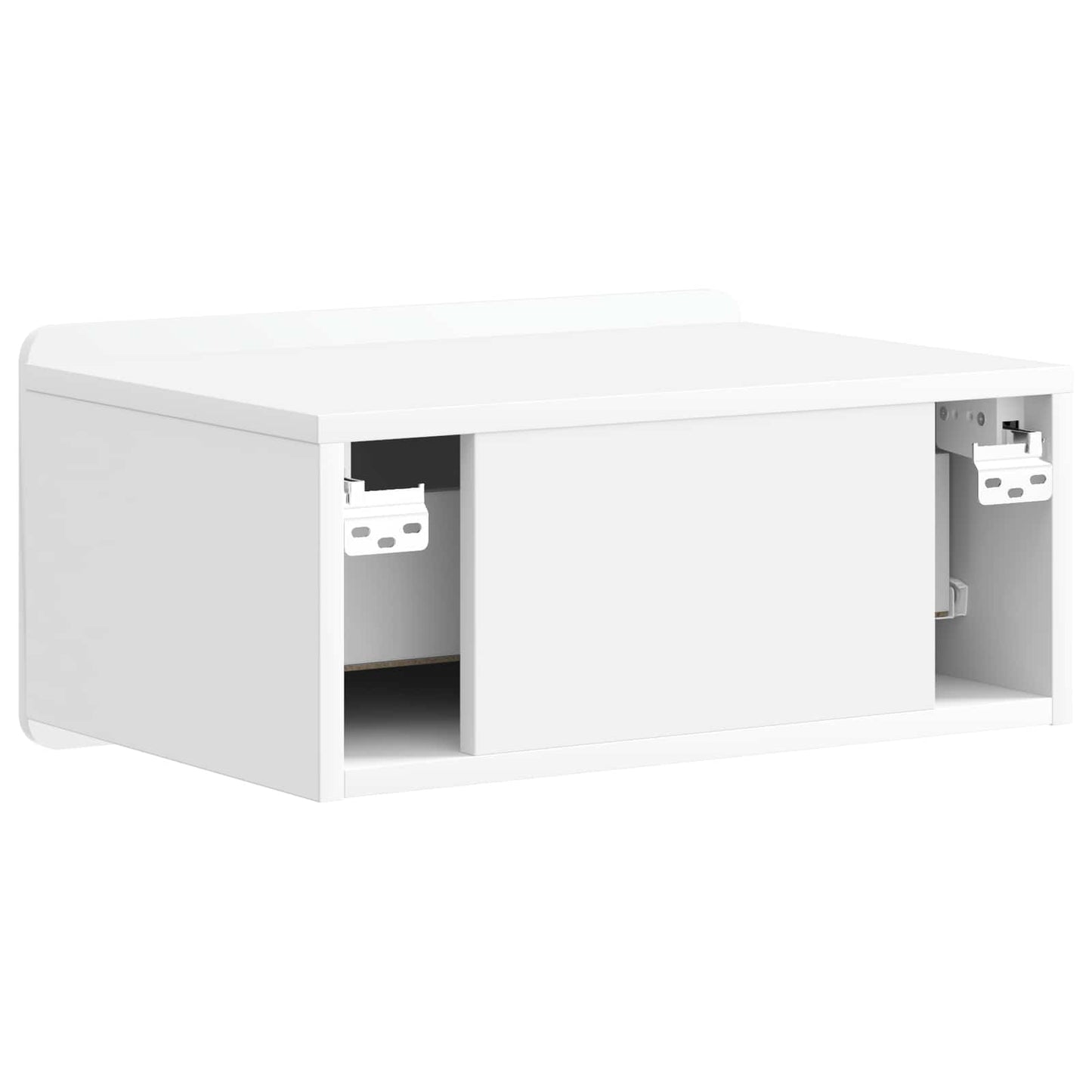 Væghængt Natbord 2 pcs Hvid højglans 49 x 34,5 x 24 cm