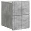 Væghængt Natbord med skuffe 2 pcs Betongrå 33 x 34,5 x 43 cm