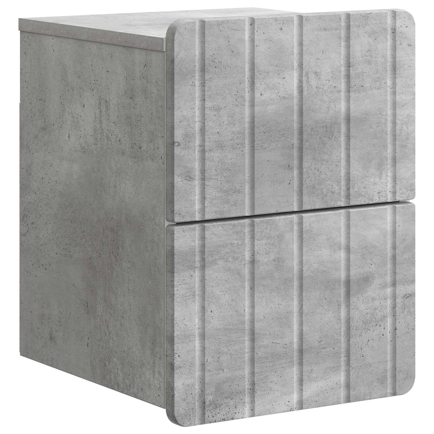 Væghængt Natbord 2 stk. Betongrå 33 x 34,5 x 43 cm