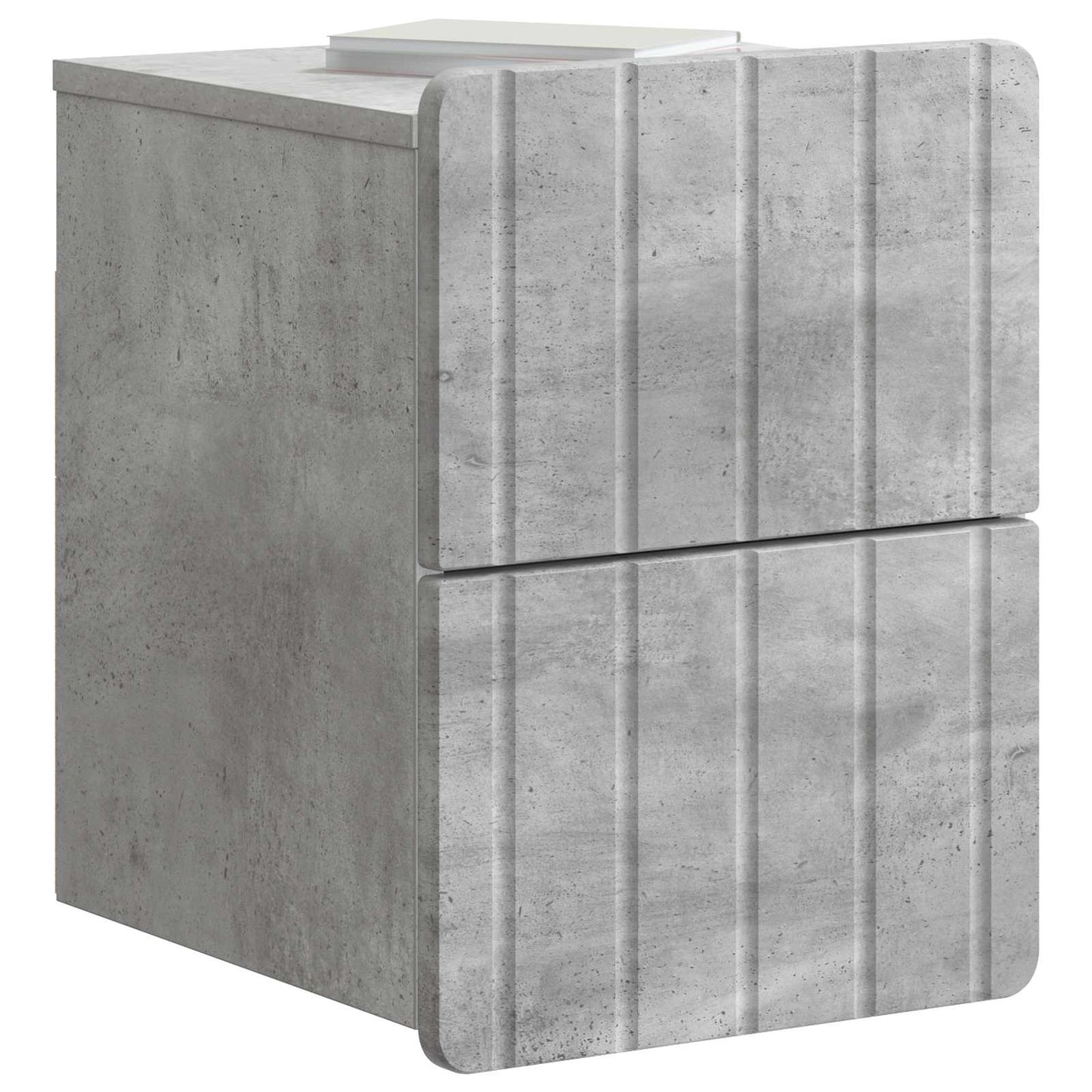 Væghængt Natbord med skuffe 2 pcs Betongrå 33 x 34,5 x 43 cm