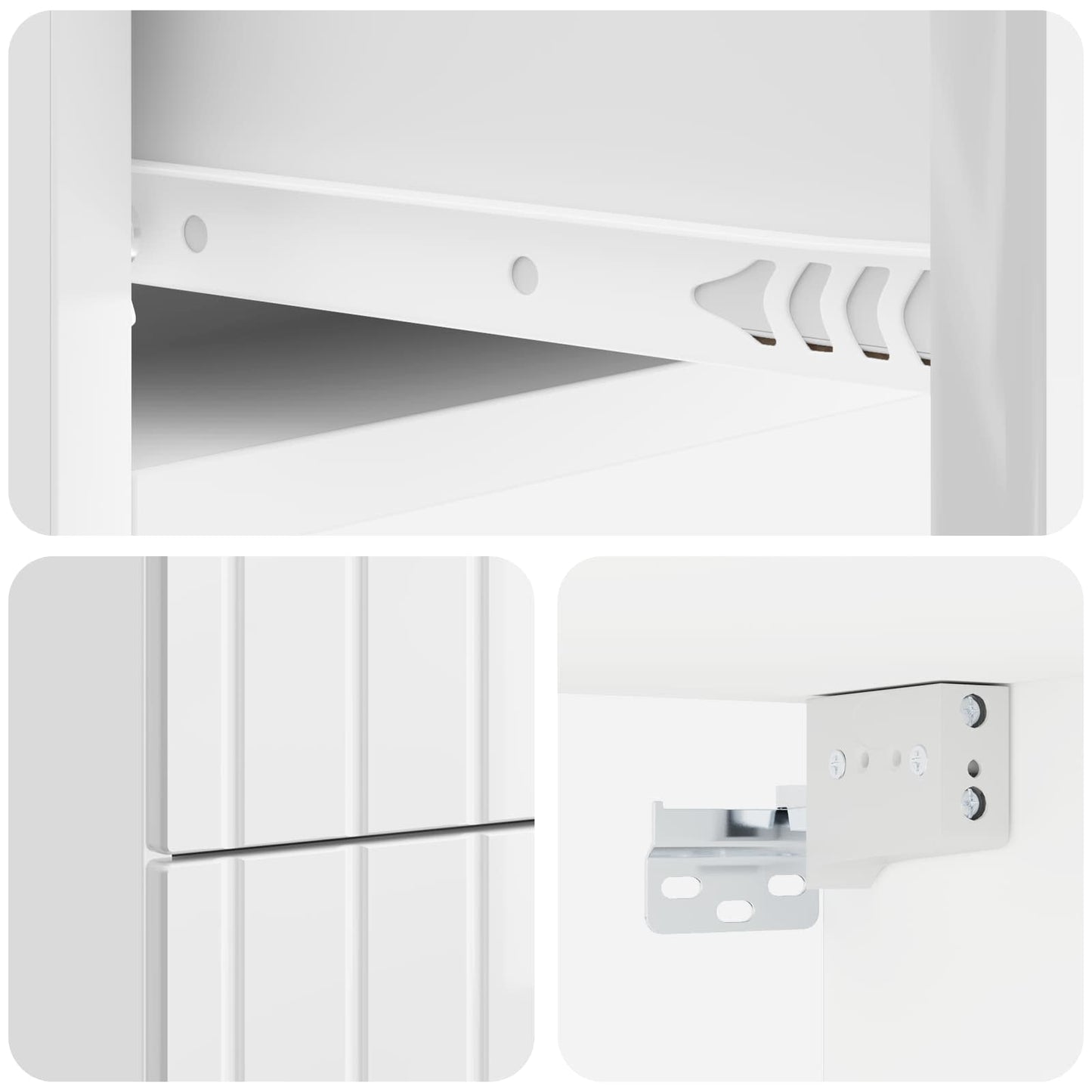 Væghængt Natbord 2 pcs Hvid højglans 33 x 34,5 x 43 cm