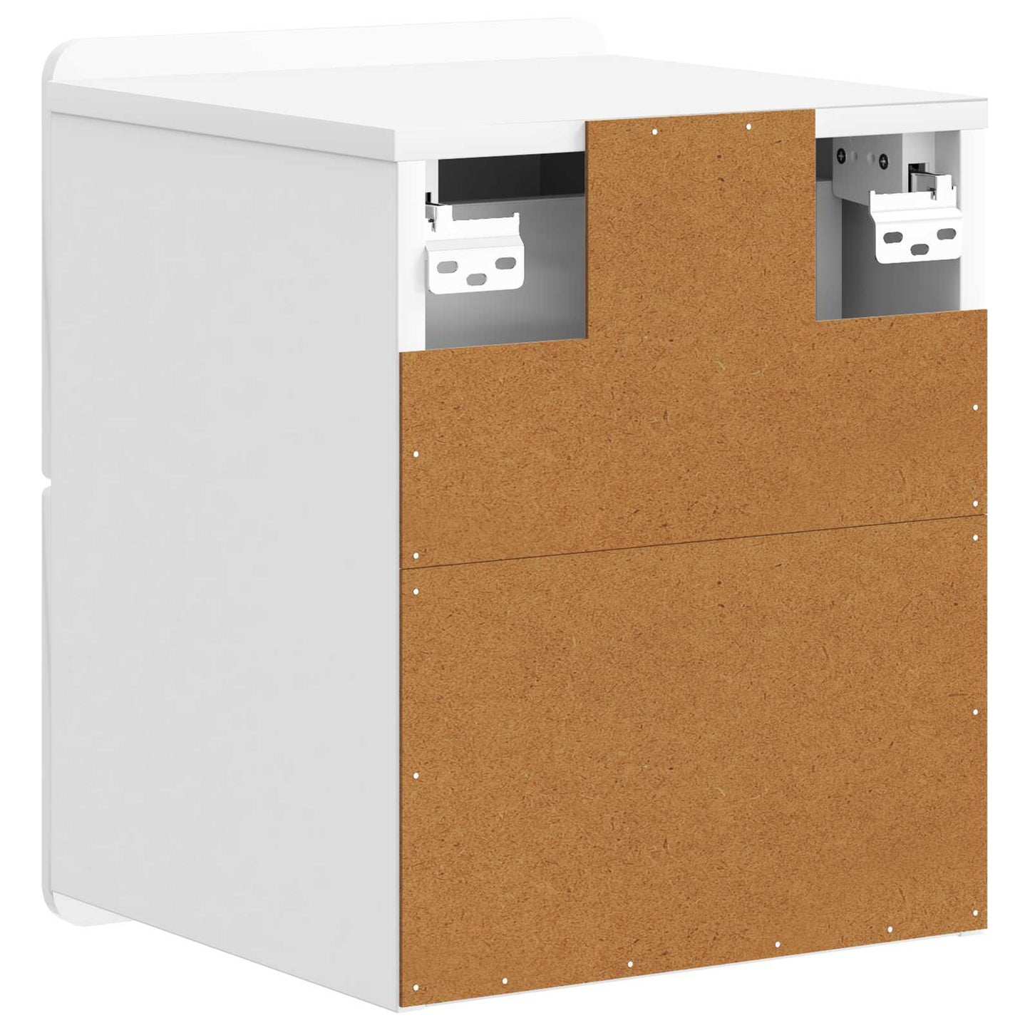 Væghængt Natbord 2 pcs Hvid højglans 33 x 34,5 x 43 cm