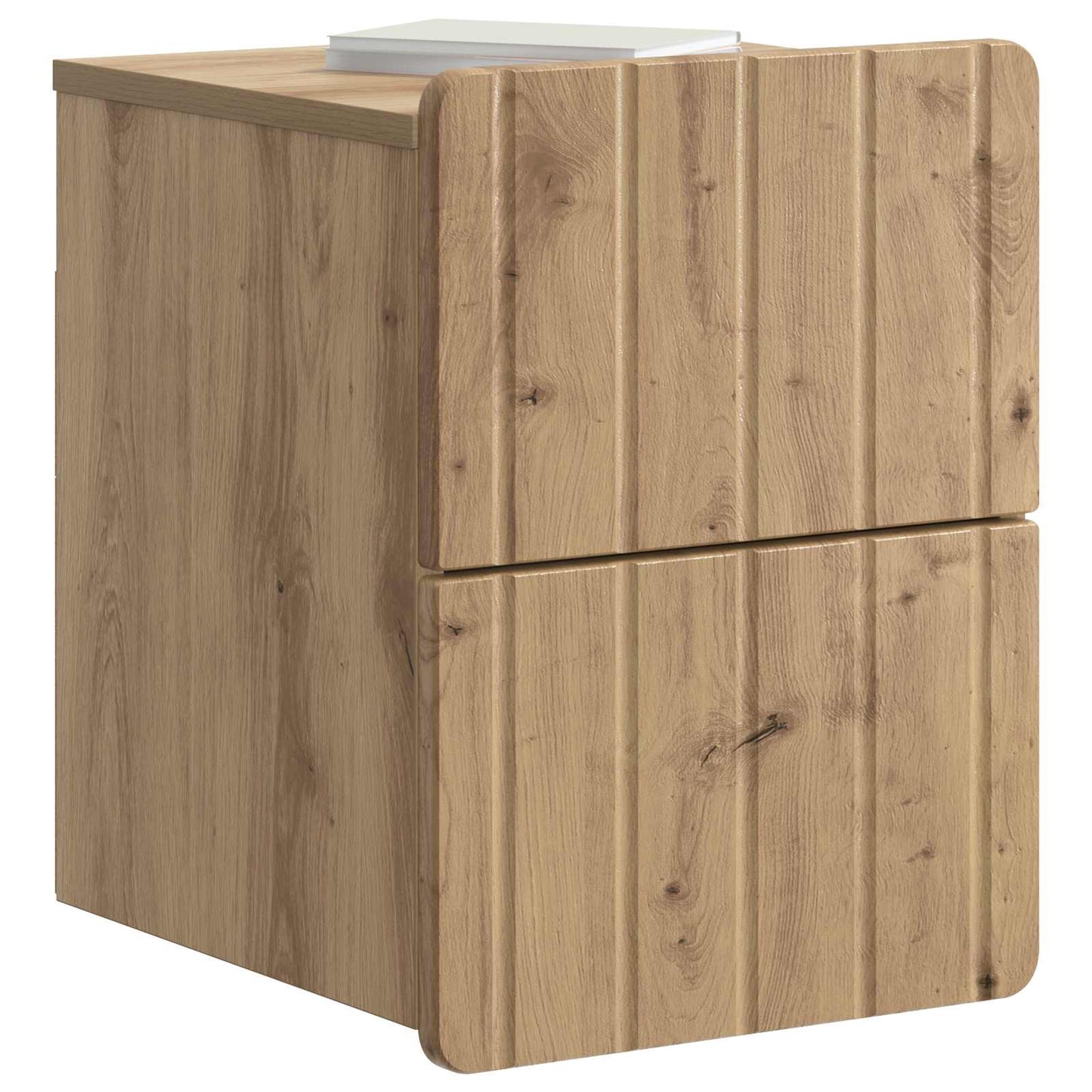 Væghængt Natbord med skuffe 2 pcs Artisan-eg 33 x 34,5 x 43 cm