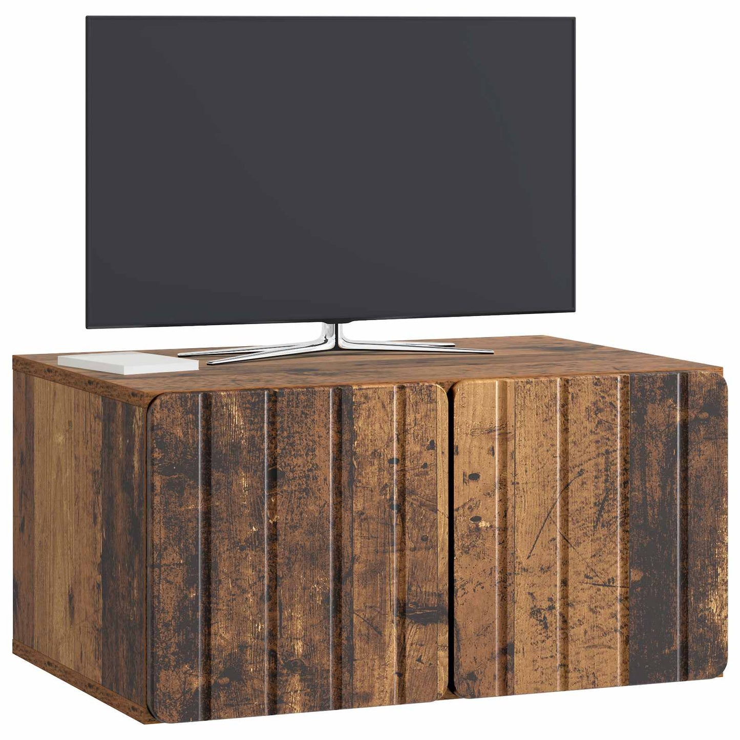 Væghængt TV-skab 59,5 x 41 x 30 cm Gammelt træ Konstrueret træ