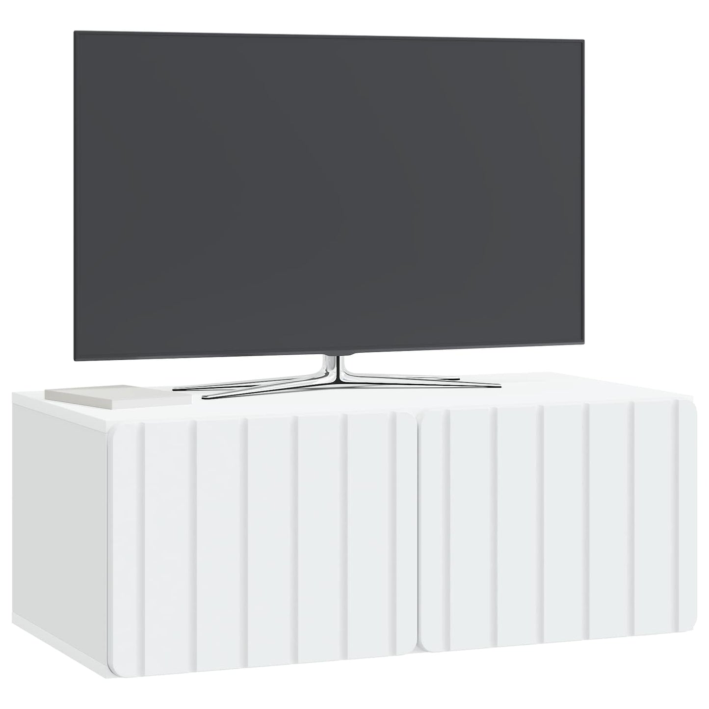 Væghængt TV-skab 78,5 x 41 x 30 cm Hvid Konstrueret træ