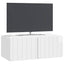 Væghængt TV-skab 78,5 x 41 x 30 cm Hvid højglans