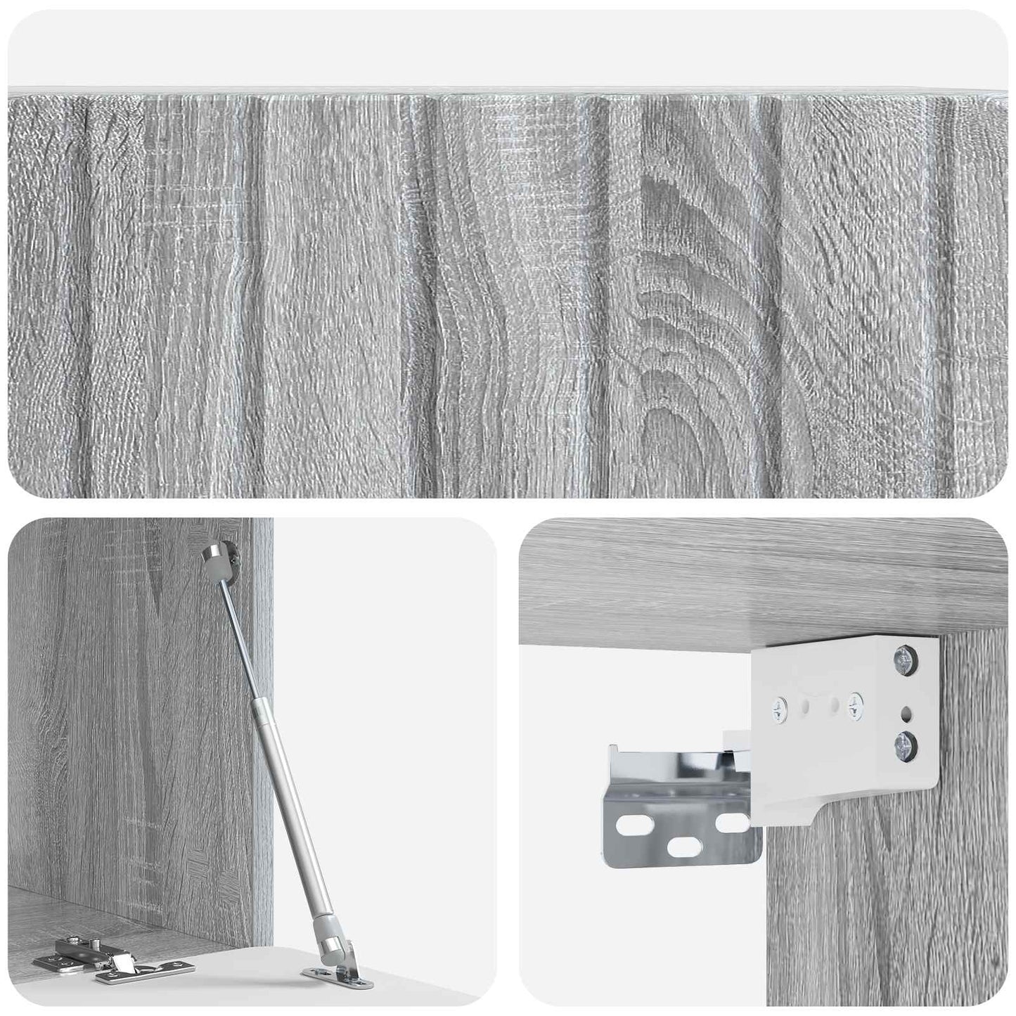 Væghængt TV-skab 78,5 x 41 x 30 cm Grå Sonoma Konstrueret træ