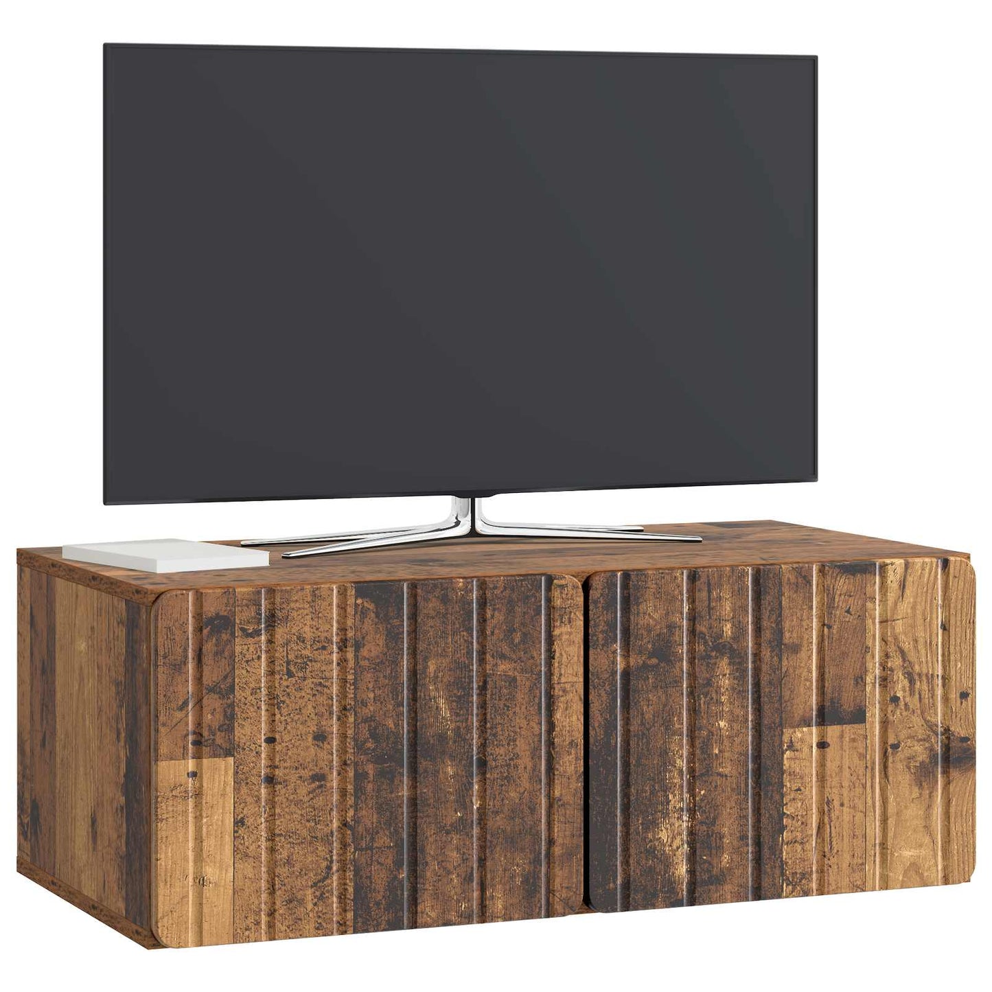 Væghængt TV-skab 78,5 x 41 x 30 cm Gammelt træ Konstrueret træ